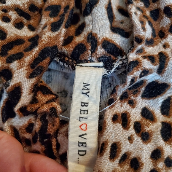 My Beloved Leopard Animal Print Tunic Mini Dress Size S - Picture 5 of 8